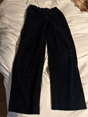 Black Corduroy Wide-Leg Pants Vintage Gloria Vanderbilt